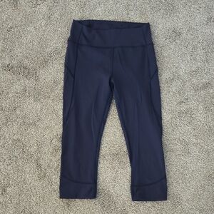 lululemon athletica Navy Blue Cropped Leggings Size 8